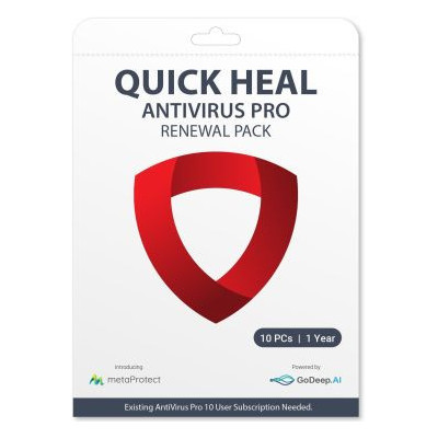 Renewal Quick Heal Anti-Virus Pro 10 PC 1 year