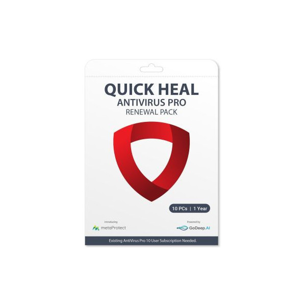 Renewal Quick Heal Anti-Virus Pro 10 PC 1 year