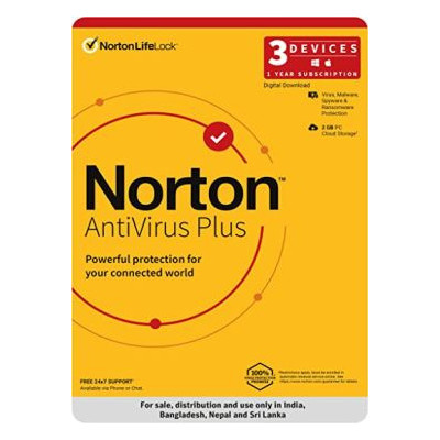 Norton Antivirus Plus 3 Users 1 Year