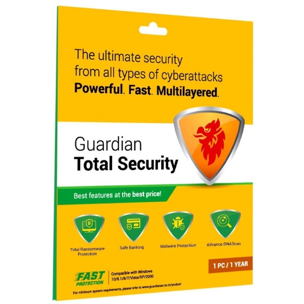 Guardian Total Security with anti ransomware 1 User 1 Year