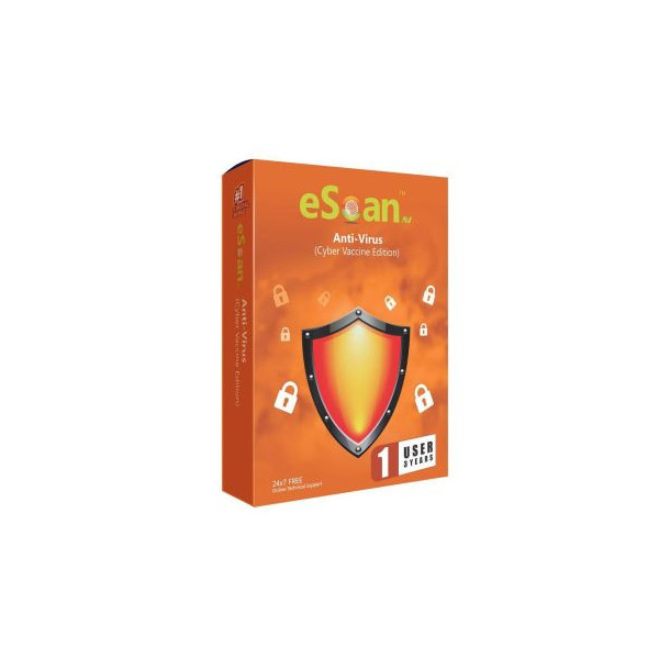 eScan AntiVirus Security Suite V22 (Cyber Vaccine Edition) 1 User | 3 Year (1PC / 3Year)