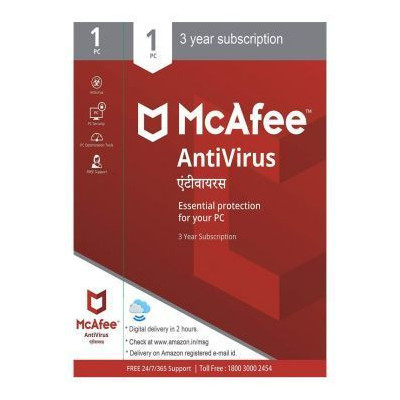 Mcafee AntiVirus 1 PC 3 YEAR