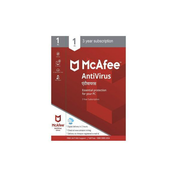 Mcafee AntiVirus 1 PC 3 YEAR