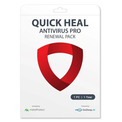 Renewal, Quick Heal Antivirus Pro, 1 User, 1 Year